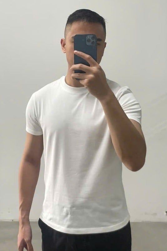  Áo phông Nam vải Cotton Spandex dáng Slim 