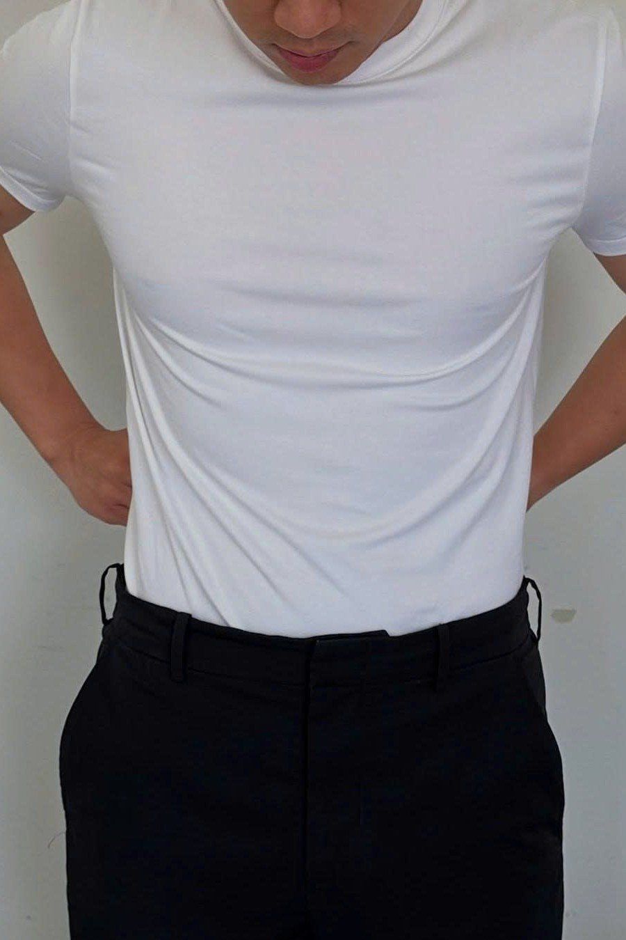  Áo phông Nam vải Cotton Spandex dáng Slim 