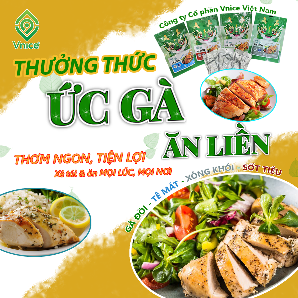 COMBO 10 GÓI ỨC GÀ ĂN LIỀN - Hỗ trợ Voucher FreeShip 10K (Quý khách kéo xuống tùy chọn vị ở dưới hoặc nhắn shop hỗ trợ đổi vị)