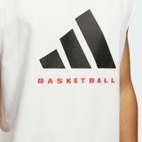  Áo thun adidas Basketball Sleeveless Tee – White 