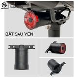  Đèn hậu gắn cọc yên xe đạp Magicbros 6 chế độ sáng 