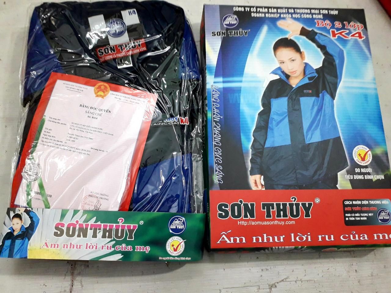 Áo Mưa Sơn Thủy 2 Lớp K4 - Bảo Hộ Lao Động Vĩnh Xuyên