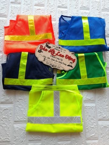 áo bảo hộ lưới phản quang nhiều màu