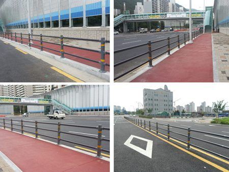 Dải Phân Cách Nhựa PU Siêu Dẻo Hàn Quốc Màu Vàng Đen