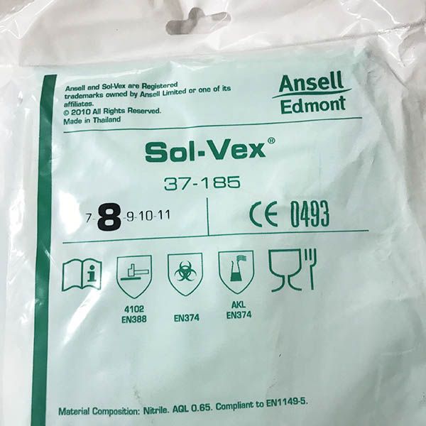 Găng Tay Cao Su Nitrile Chống Hóa Chất Ansell 37-185 Giá Rẻ