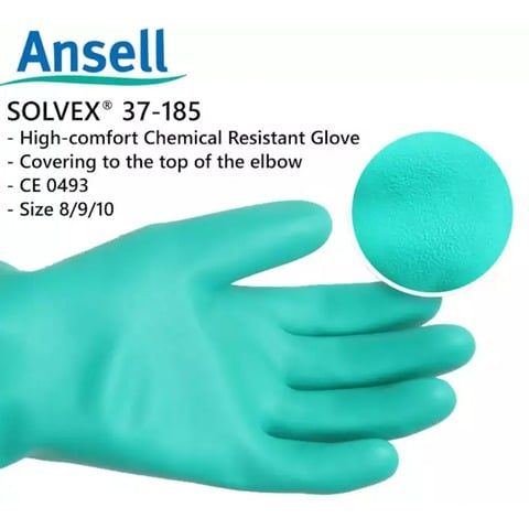 Găng Tay Cao Su Nitrile Chống Hóa Chất Ansell 37-185 Giá Rẻ