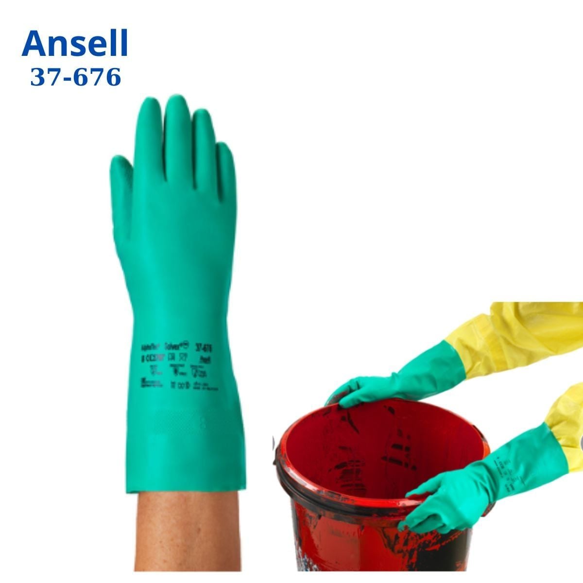 Găng Tay Cao Su Nitrile Chống Hóa Chất Ansell 37-676 Giá Rẻ