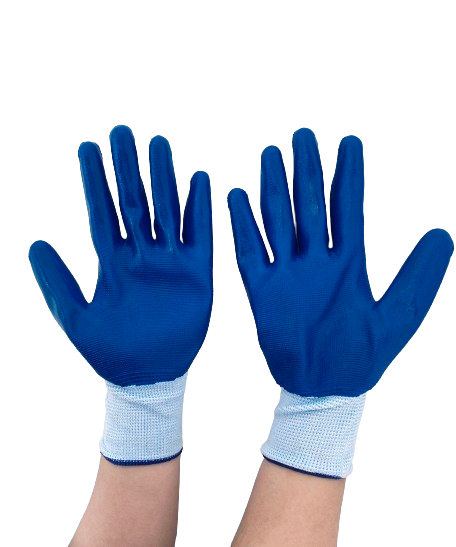 Găng tay phủ sơn xanh N518