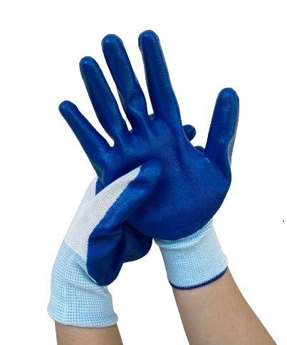 Găng Tay Phủ Sơn Nitrile Xanh N518 - Bảo Hộ Lao Động Vĩnh Xuyên