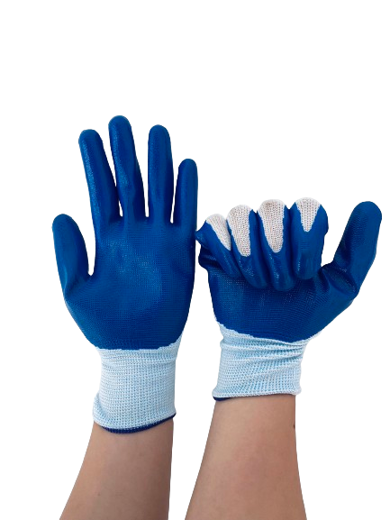 Găng Tay Phủ Sơn Nitrile Xanh N518 - Bảo Hộ Lao Động Vĩnh Xuyên