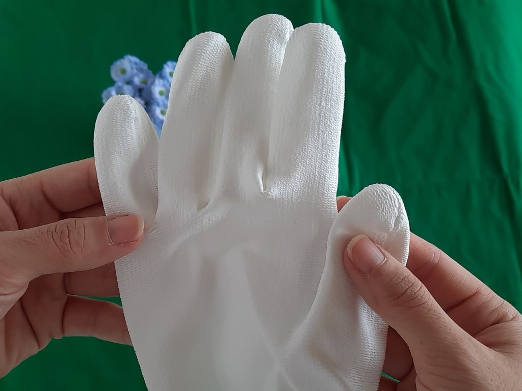 Găng Tay Phủ Pu Lòng Màu Trắng - Bảo Hộ Lao Động Vĩnh Xuyên