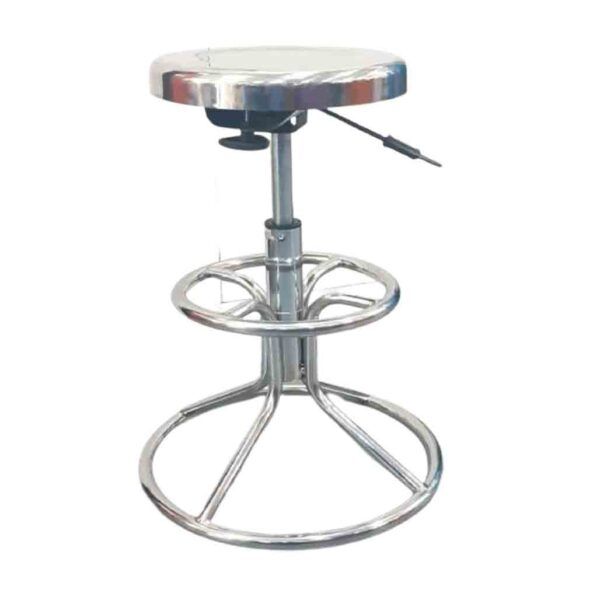 Ghế Tĩnh Điện Inox Vành Chân Tròn, Không Có Bánh Xe