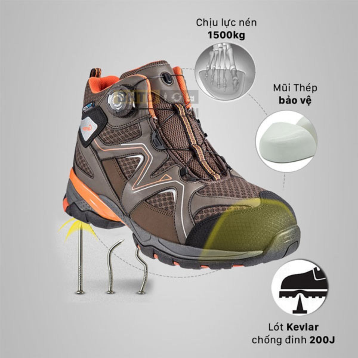 Giày bảo hộ cao cổ cách điện Hans 78 Hàn Quốc chính hãng