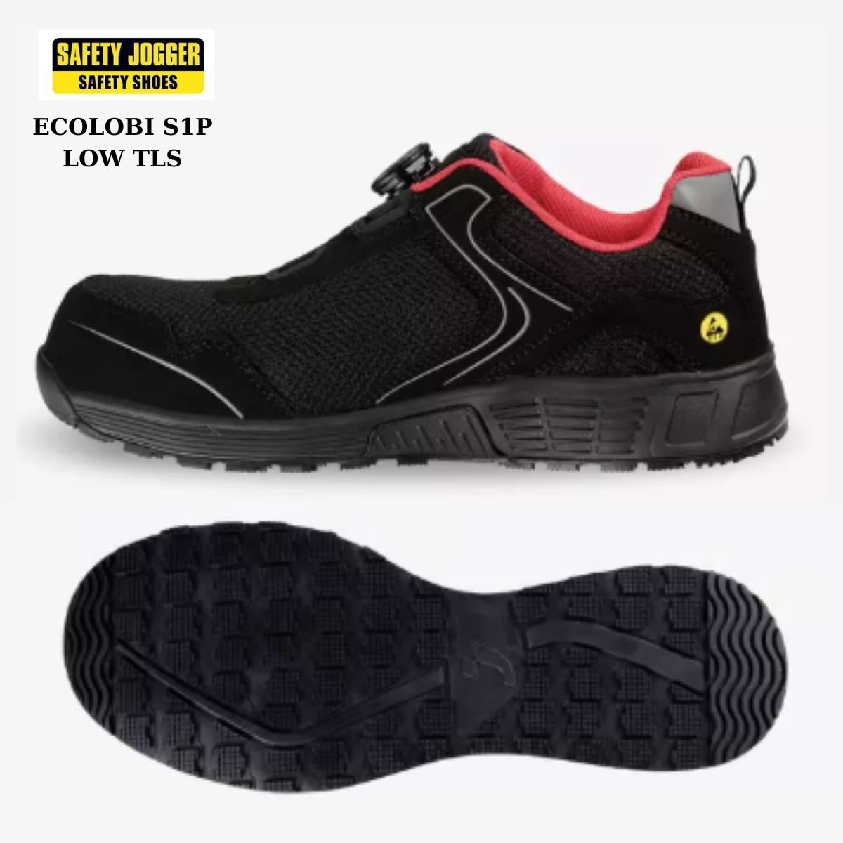 Giày bảo hộ Jogger Ecolobi S1P không kim loại chống tĩnh điện (ESD)