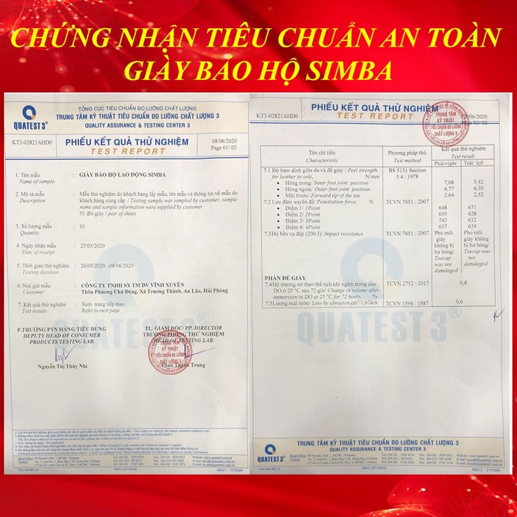 Giày Bảo Hộ Lao Động Chính Hãng Simba1 Dáng Thấp Cổ Cực Bền