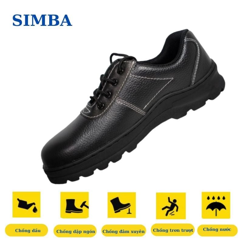 Giày Bảo Hộ Lao Động Chính Hãng Simba1 Dáng Thấp Cổ Cực Bền