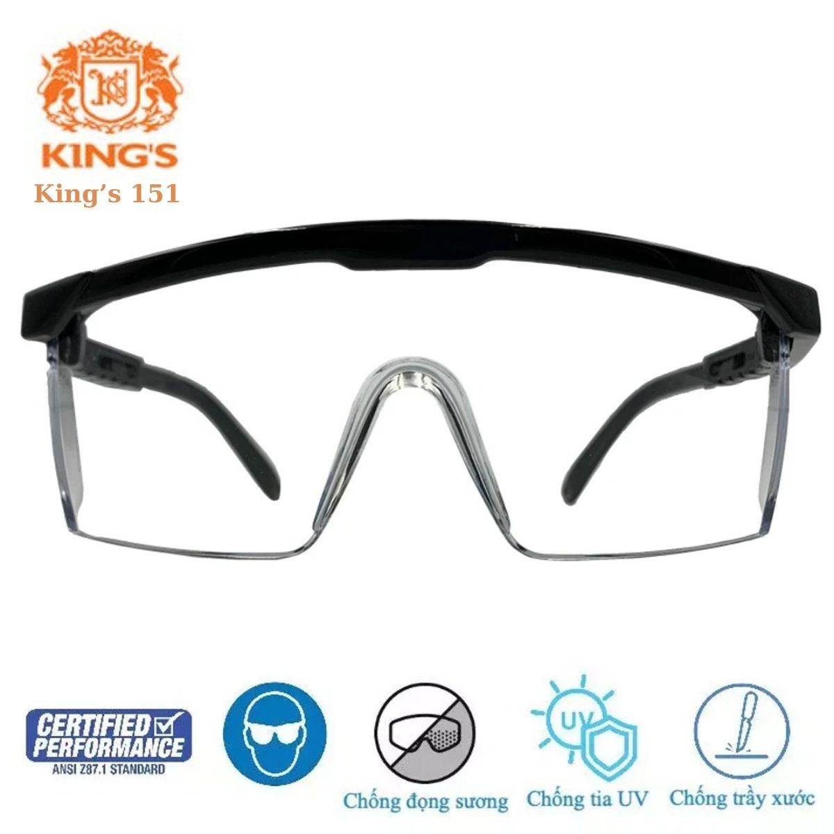 Kính bảo hộ chống tia UV King’s KY151