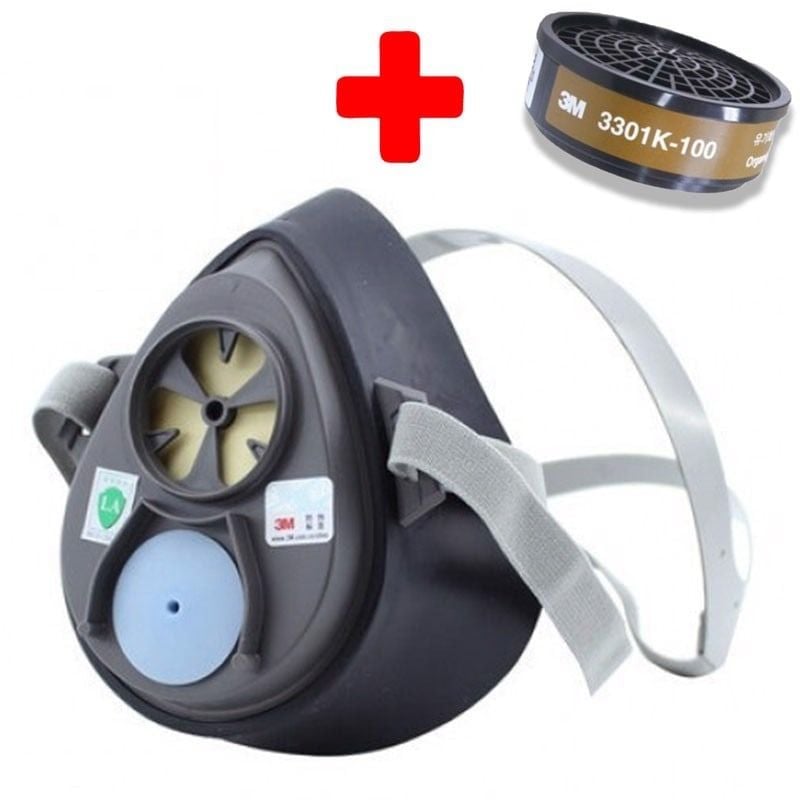 Khẩu Trang Mặt Nạ Phòng Độc 3M - 3100, 3200 Màu Xám