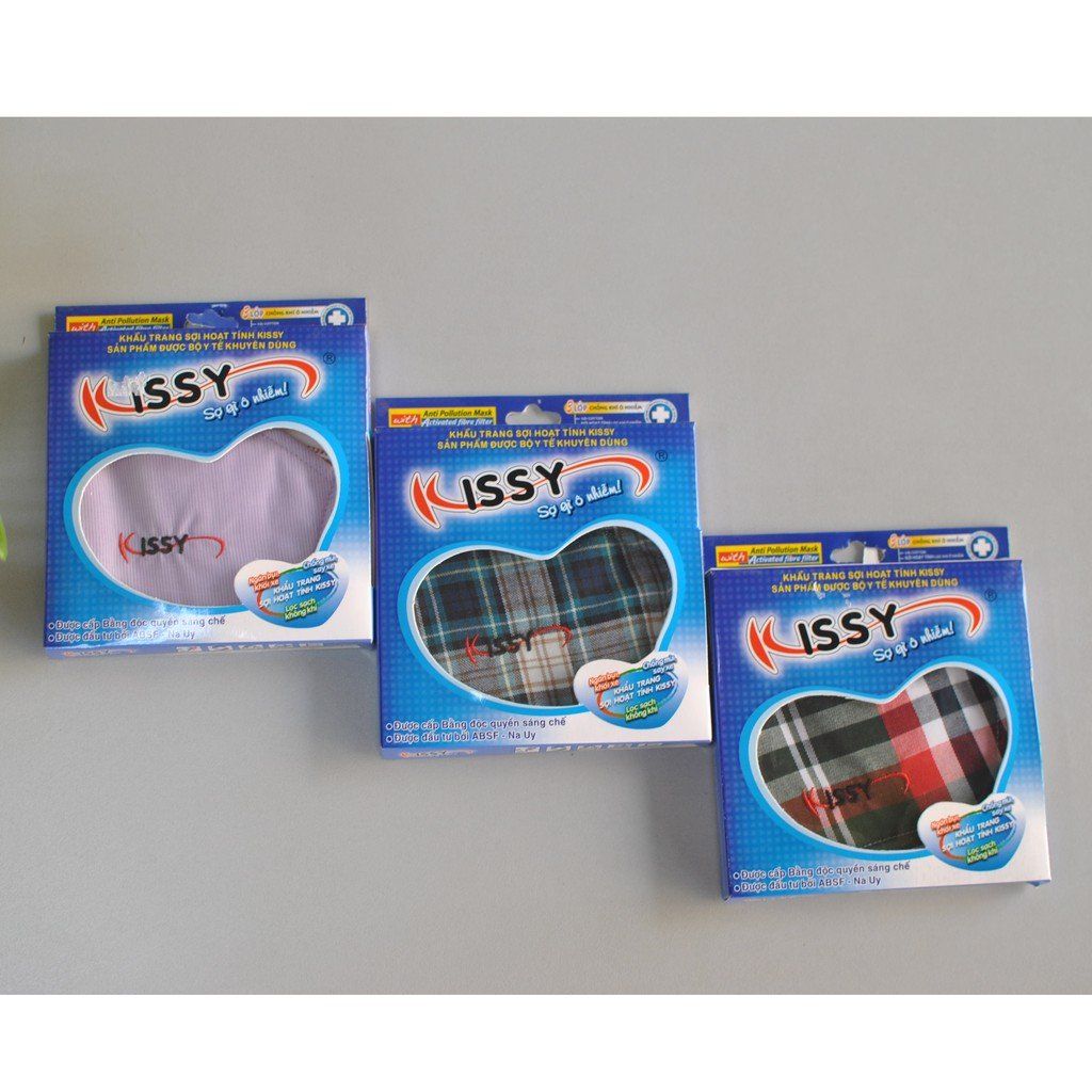 Khẩu Trang Vải Than Hoạt Tính Kissy Đủ Size