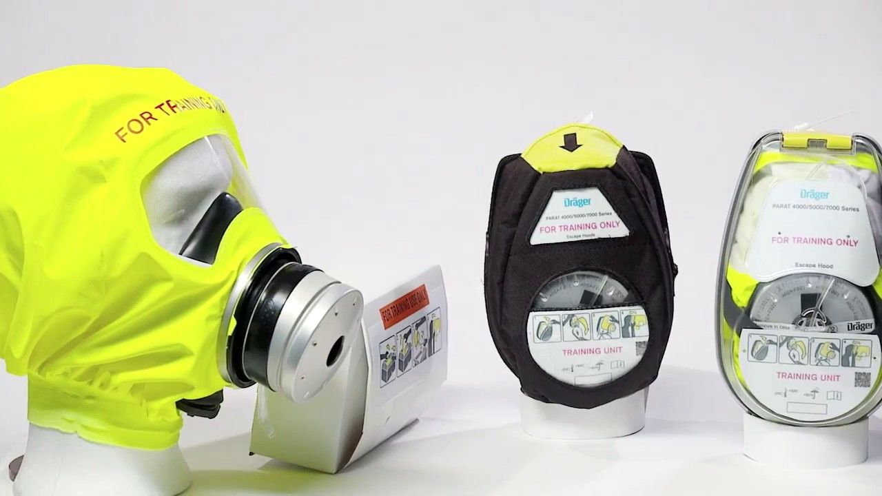 Mặt Nạ Thoát Hiểm Chống Cháy Drager Parat 5500 Màu Vàng
