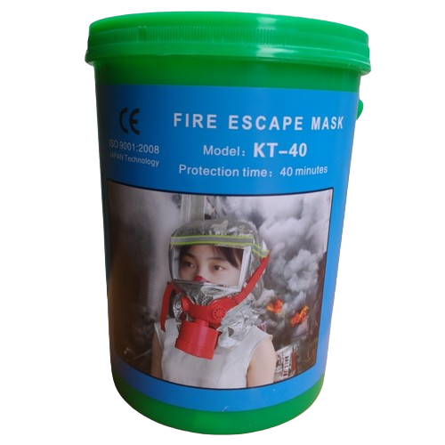 Mặt Nạ Chống Khói Thoát Hiểm Safety KT-40 Lọc Được Khí Xyanua