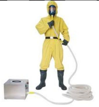 Mặt Nạ Phòng Độc Cách Ly Có Mặt Trùm Và Bình Khí Thở