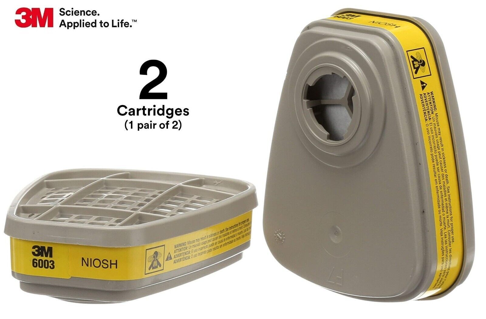 Phin Lọc Hơi Hữu Cơ Vô Cơ Khí Axit 3M 6003 Chính Hãng