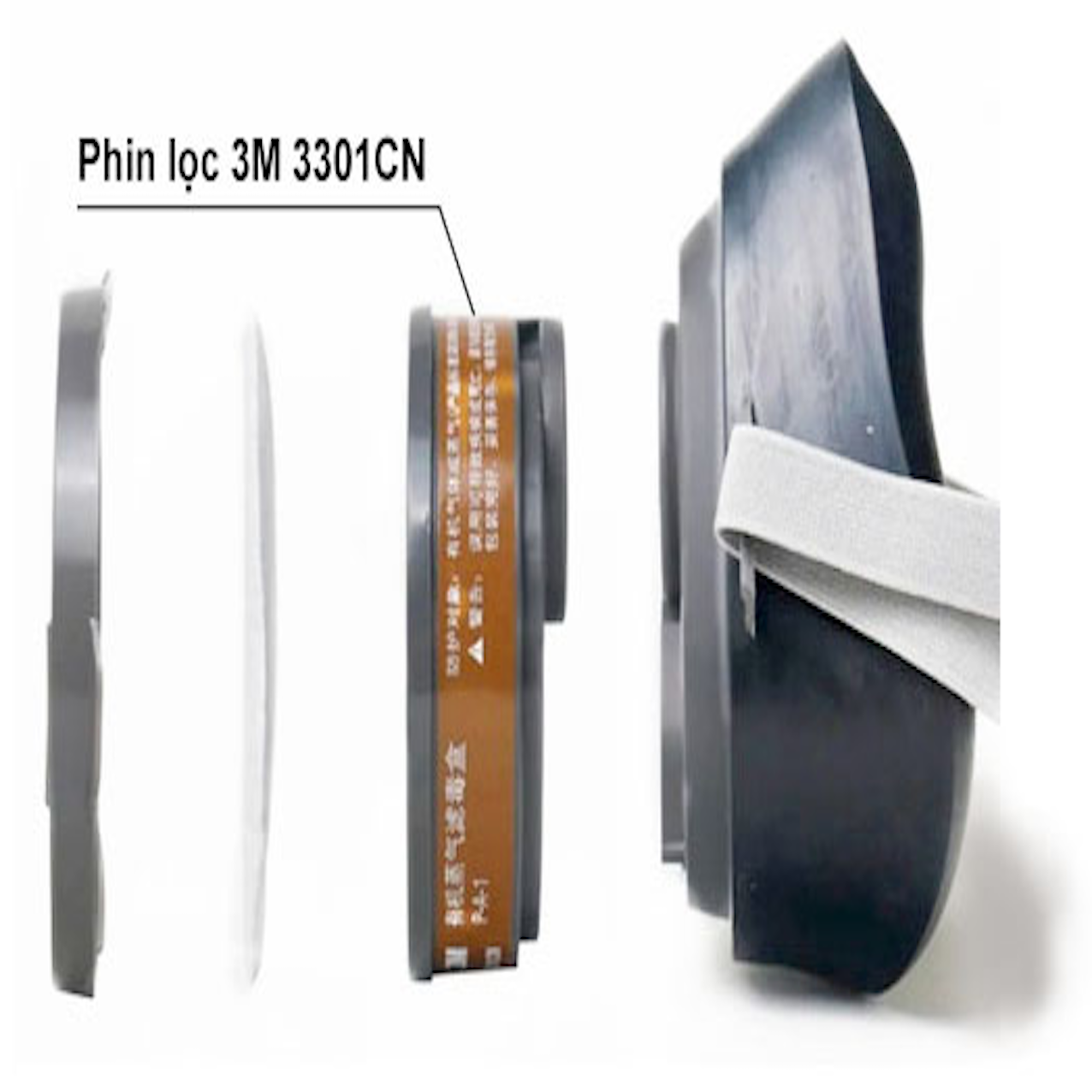 Mặt Nạ Phòng Độc Nửa Mặt 3M 3200 Màu Xám Đen Chính Hãng