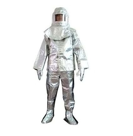 Quần Áo PCCC Amiang Màu Bạc Chịu Nhiệt 500 Độ