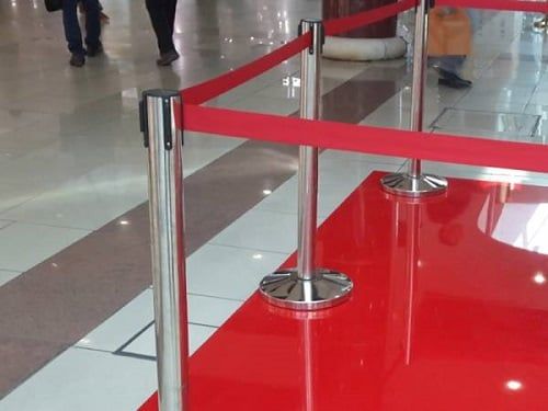 Rào Chắn Inox Có Dây Kéo 2m - Bảo Hộ Lao Động Vĩnh Xuyên