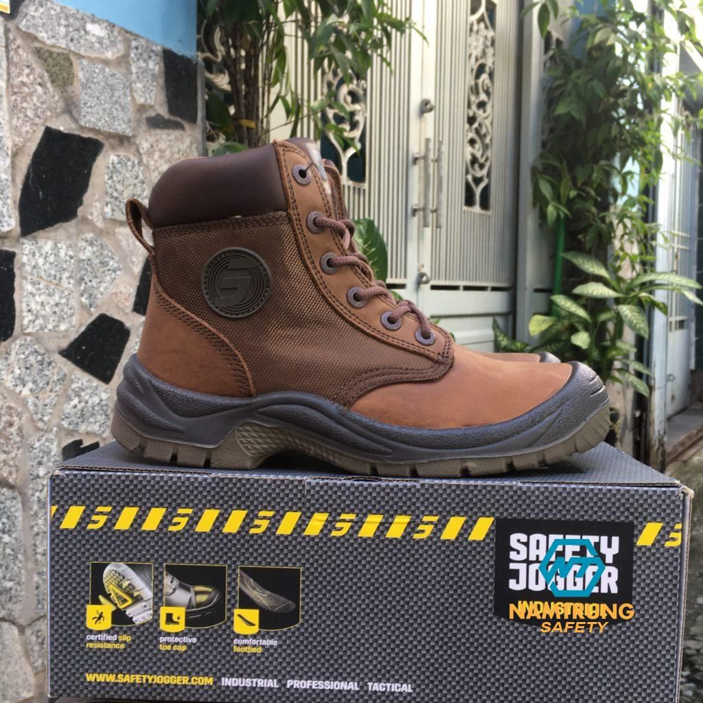 Giày Bảo Hộ Lao Động Safety Jogger Rush SRC Nâu Chính Hãng