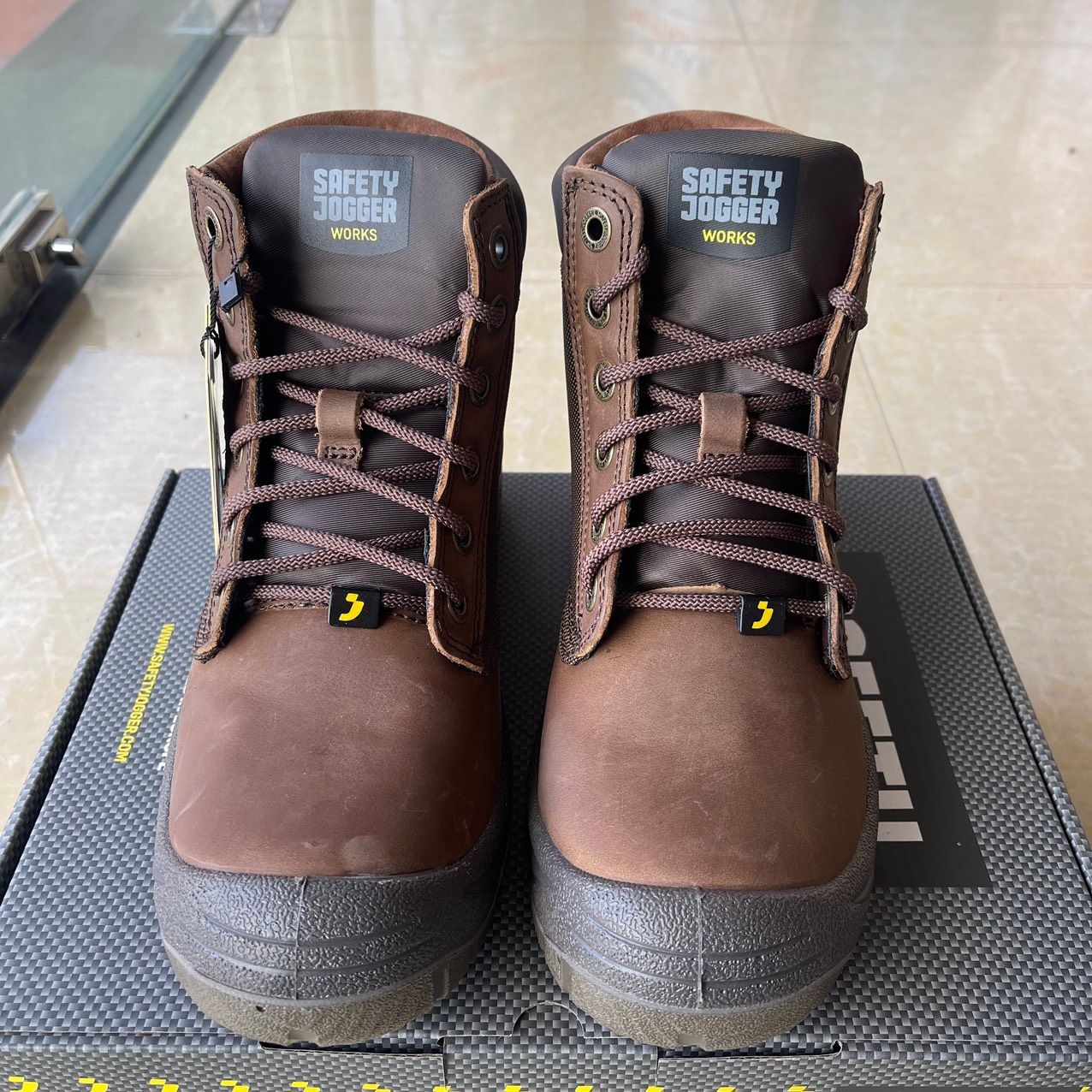 Giày Bảo Hộ Lao Động Safety Jogger Rush SRC Nâu Chính Hãng