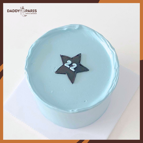 Bánh Gato Sinh Nhật Trơn Hàn Quốc Xanh Cyan