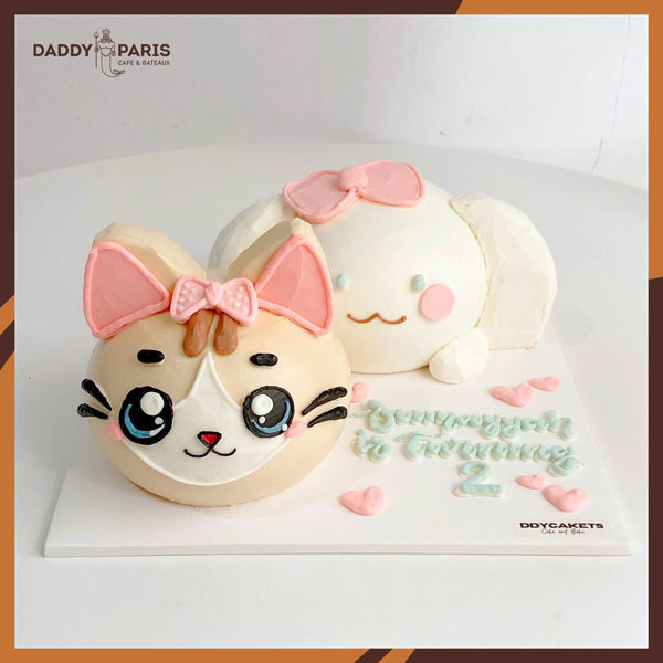 Bánh Sinh Nhật Mèo Sanrio Family