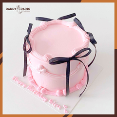Bánh Sinh Nhật Nơ Back Pink