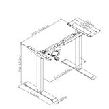  ET114E-N Trắng - Bàn nâng hạ chiều cao Công thái học Flexispot 