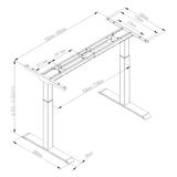  ET123(IB) Đen  - Bàn nâng hạ chiều cao Bàn giám đốc hiện đại Flexispot 