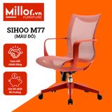  Sihoo M77 Đỏ - Ghế văn phòng lưới công thái học giá rẻ nhỏ gọn 