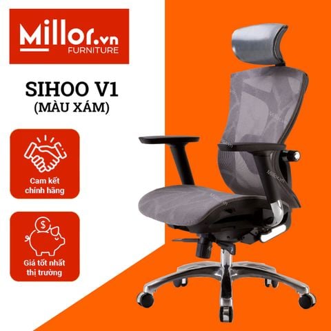  Sihoo V1 Xám - Ghế văn phòng công thái học - Ergonomic Chair 