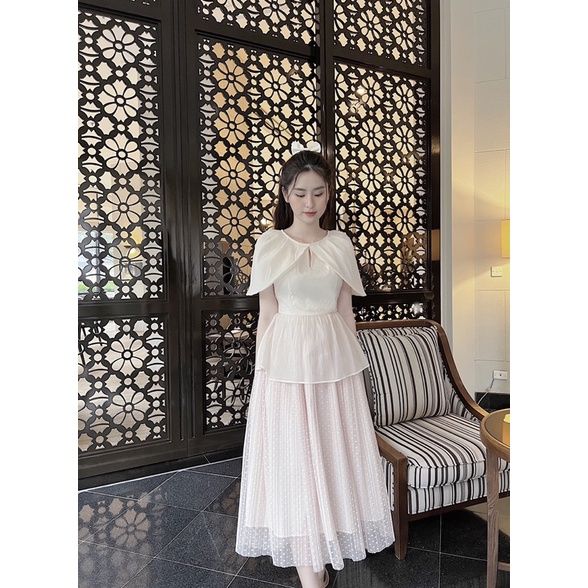 SET ÁO DẠ TEX MIX CHÂN VÁY TƠ  RINS CLOTHING