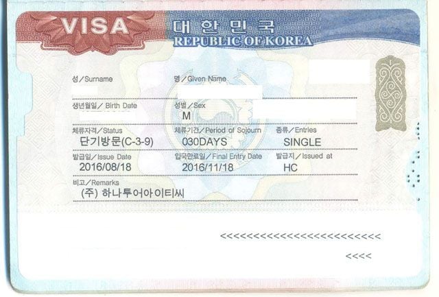 HƯỚNG DẪN THỦ TỤC XIN VISA HÀN QUỐC - MỚI NHẤT