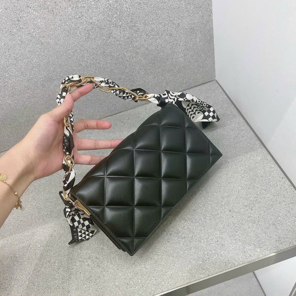 TX Túi CK Clutch trám ô kèm khăn sz21.5*6.5*12 NA380