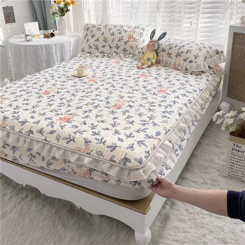 QA set chiếu điều hòa Latex viền ren và 2 vỏ gối / 2m KV660