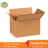  Thùng carton gói hàng bưu điện 30x25x15 
