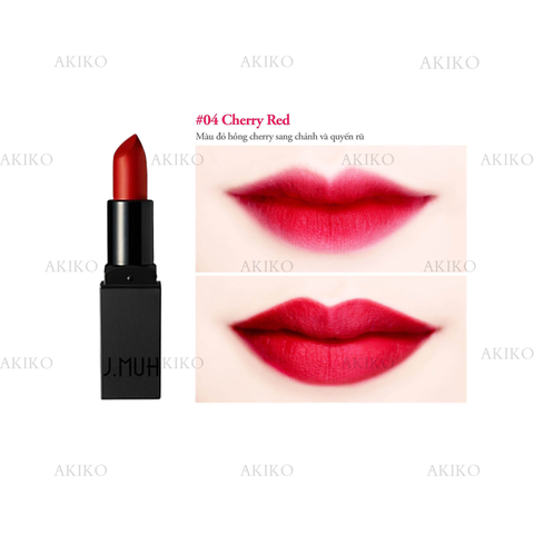Son Thỏi J.Mue My Dear Lipstick #No.4 Cherry Red Đỏ Thuần 3.5gr