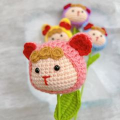 Cành Bé Cột Nơ Đỏ