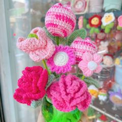 Chậu Hoa Tone Hồng Xinh Xắn