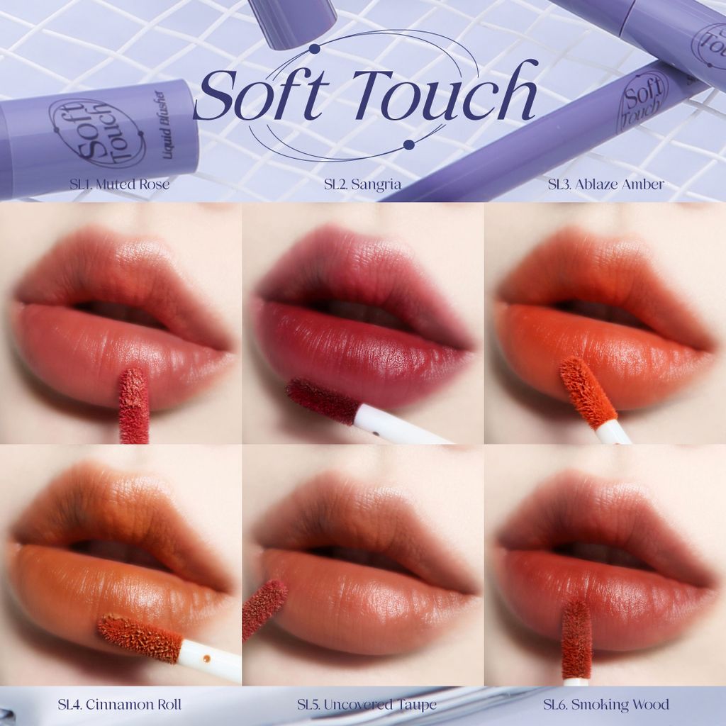 Son Kem Merzy Soft Touch Lip Tint #SL4.Cinnamon Roll Nâu Vàng Đất Ánh Cam 3gr