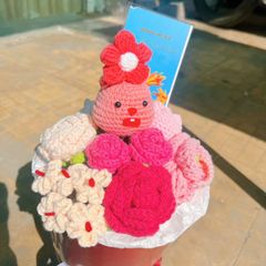 Bó Hoa Tròn Loopy Hồng