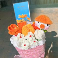 Bó Hoa Tròn Nấm Cam